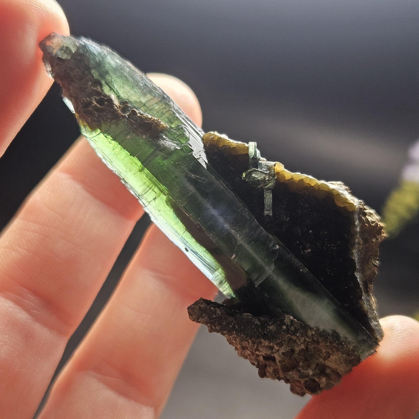 Vivianite Crystal Specimen 21.11g, Terminated Vivianite Crystal, Raw Blue