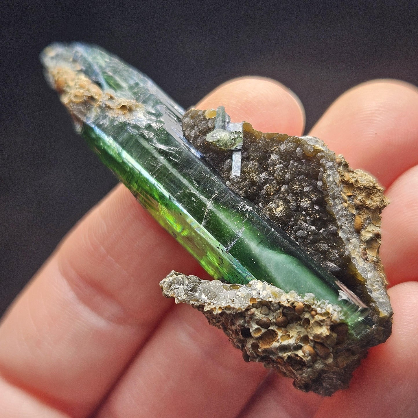 Vivianite Crystal Specimen 21.11g, Terminated Vivianite Crystal, Raw Blue