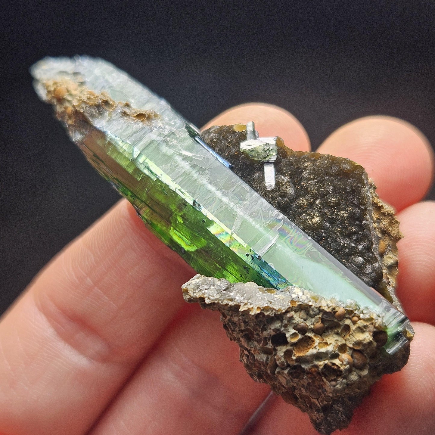 Vivianite Crystal Specimen 21.11g, Terminated Vivianite Crystal, Raw Blue