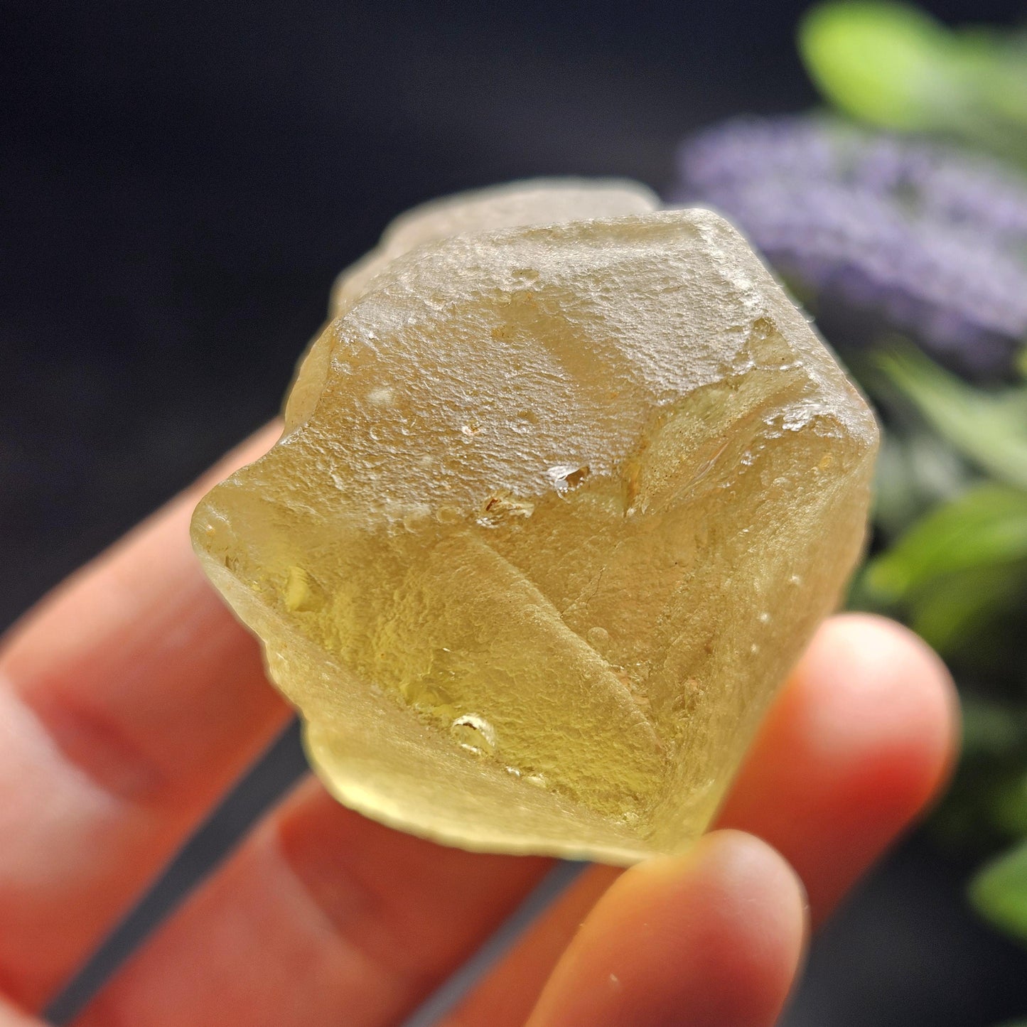Libyan Desert Glass Specimen 74.66g, Cristobalite Inclusions