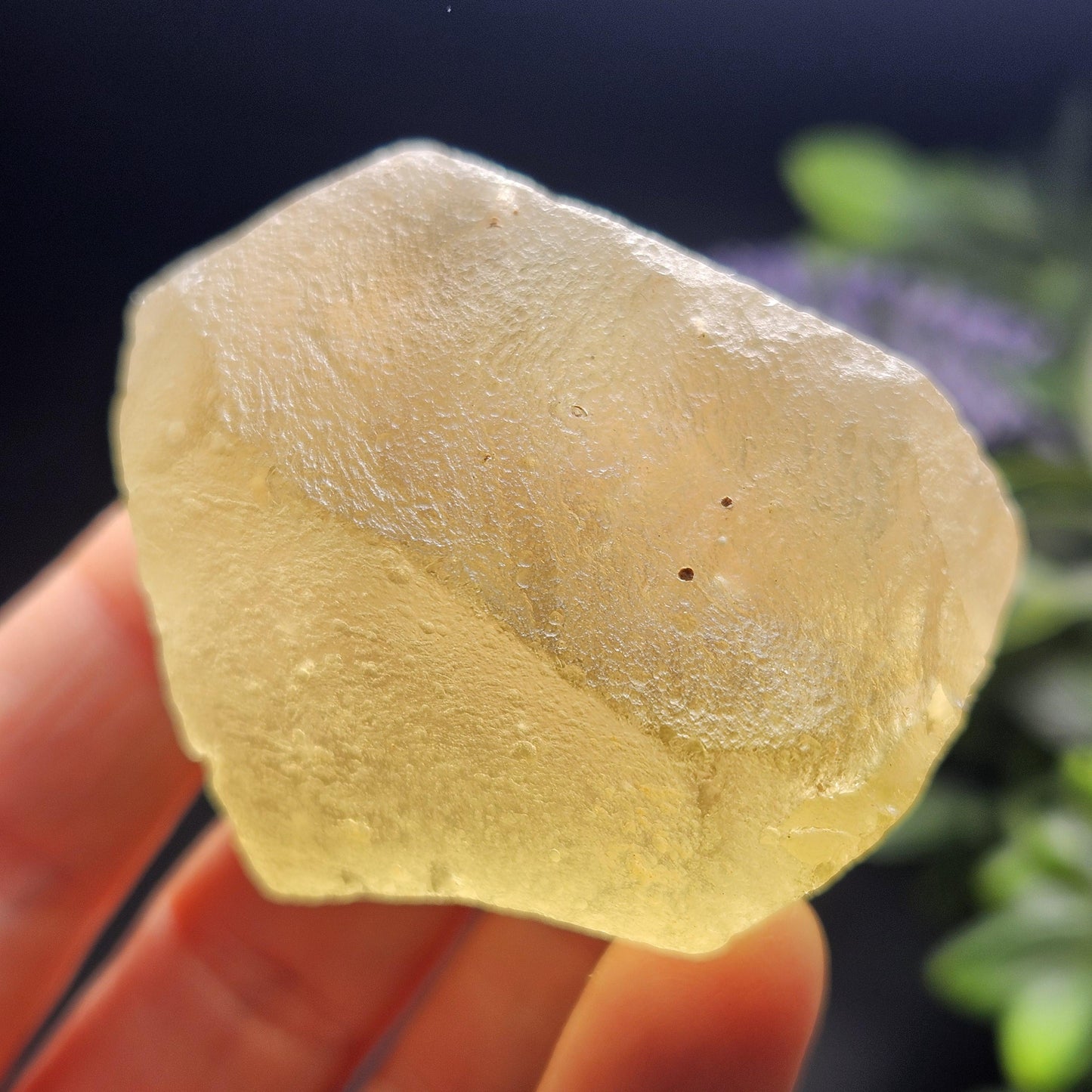 Libyan Desert Glass Specimen 74.66g, Cristobalite Inclusions