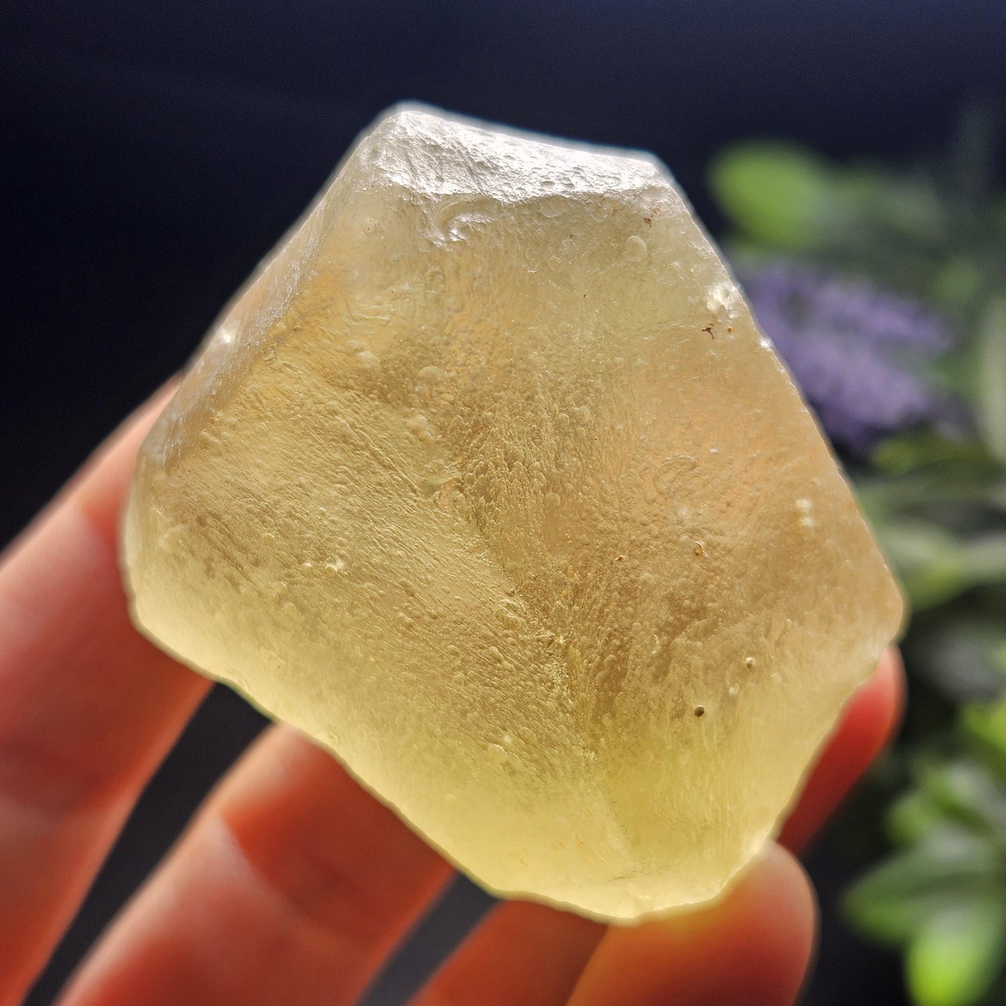 Libyan Desert Glass Specimen 74.66g, Cristobalite Inclusions