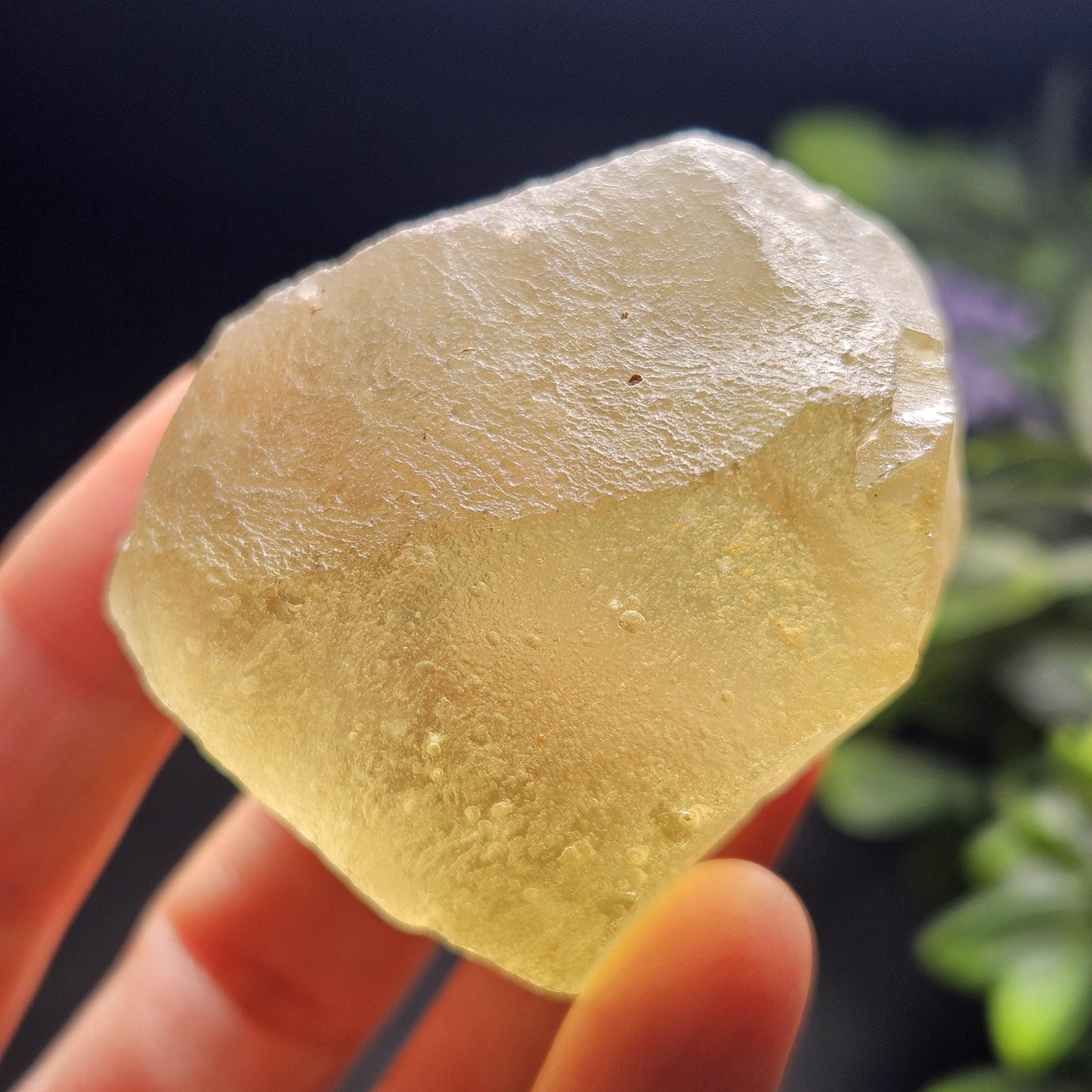 Libyan Desert Glass Specimen 74.66g, Cristobalite Inclusions