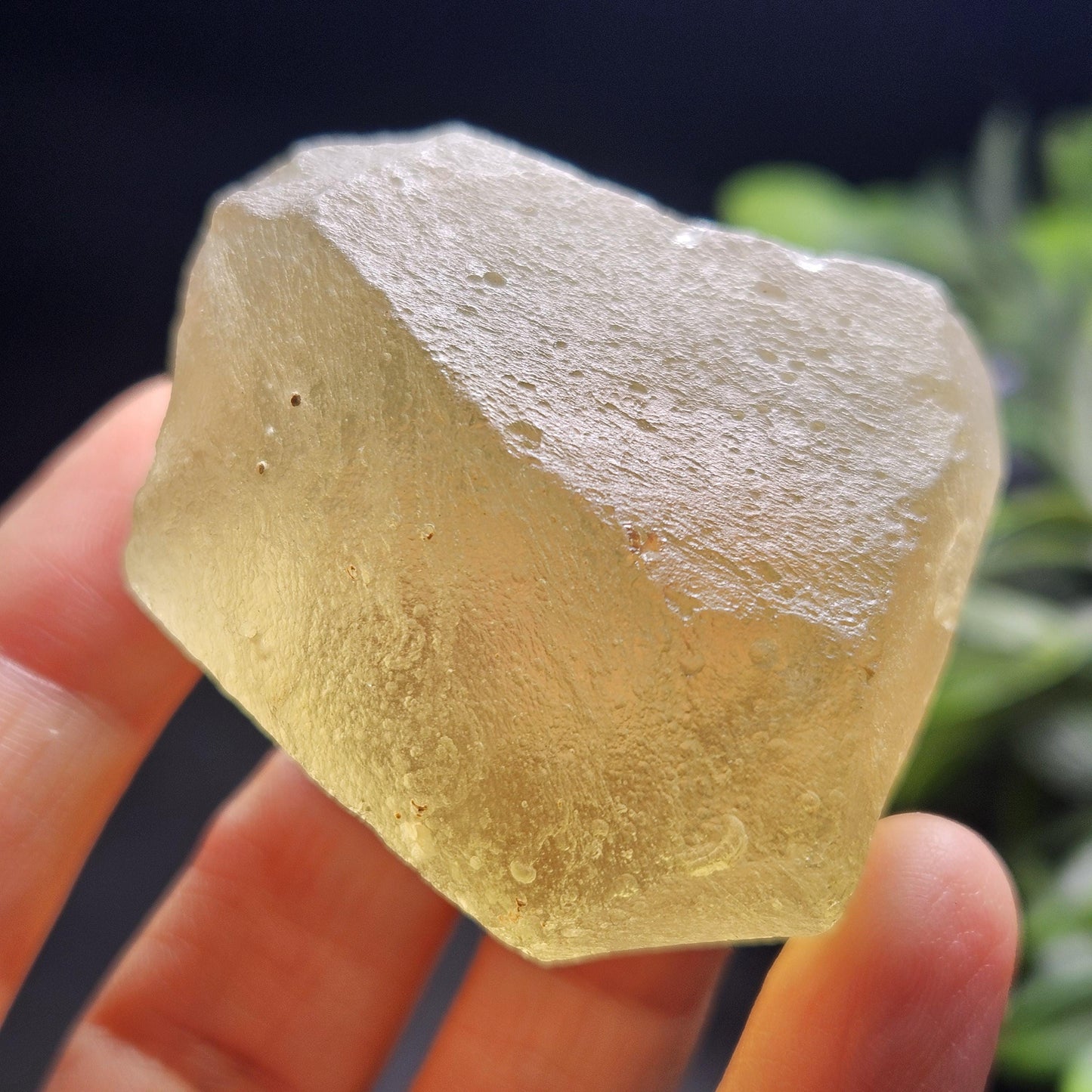 Libyan Desert Glass Specimen 74.66g, Cristobalite Inclusions