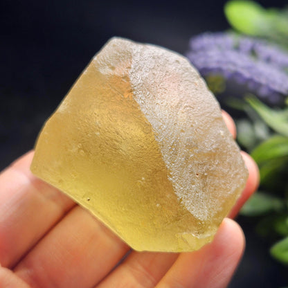 Libyan Desert Glass Specimen 74.66g, Cristobalite Inclusions