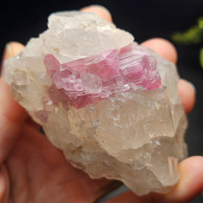 Bubblegum Pink Tourmaline in Quartz from Brazil 160.30g