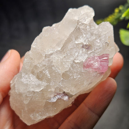 Bubblegum Pink Tourmaline in Quartz from Brazil 160.30g