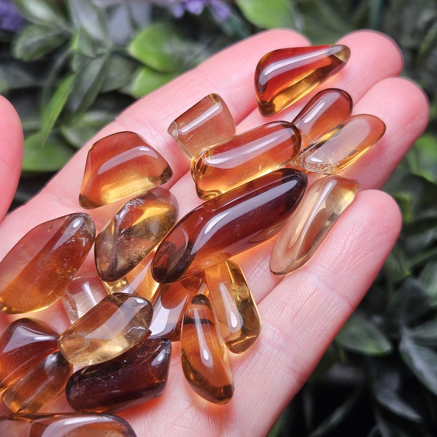 Natural Citrine Tumbled Crystal, Congo Citrine, Untreated Citrine Tumble Stone Specimen