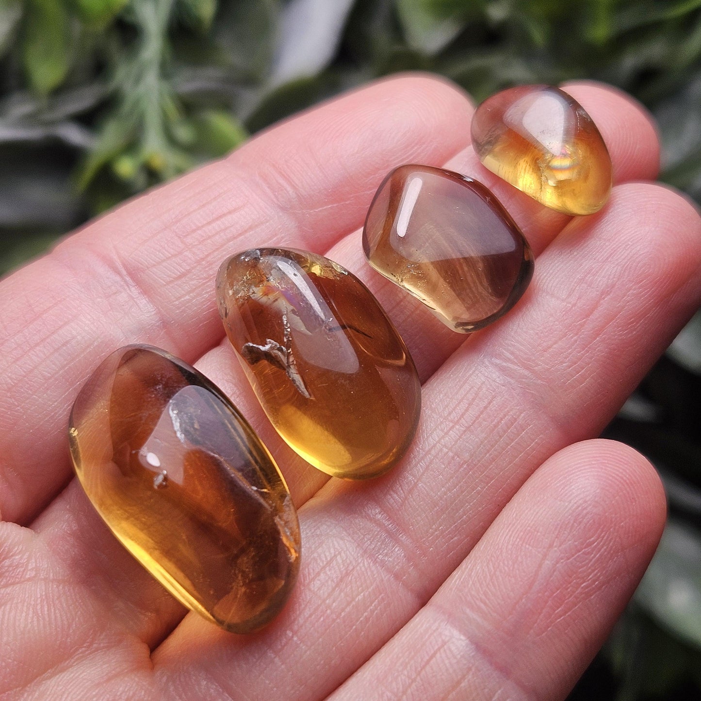 Natural Citrine Tumbled Crystal, Congo Citrine, Untreated Citrine Tumble Stone Specimen