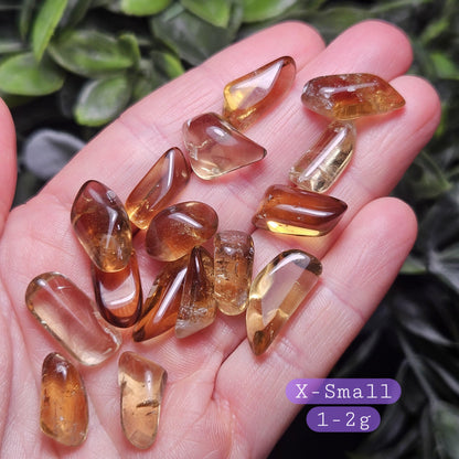 Natural Citrine Tumbled Crystal, Congo Citrine, Untreated Citrine Tumble Stone Specimen