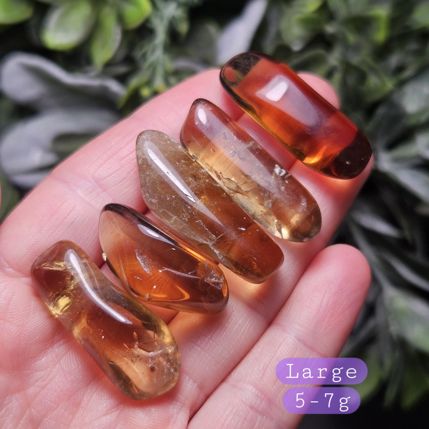 Natural Citrine Tumbled Crystal, Congo Citrine, Untreated Citrine Tumble Stone Specimen