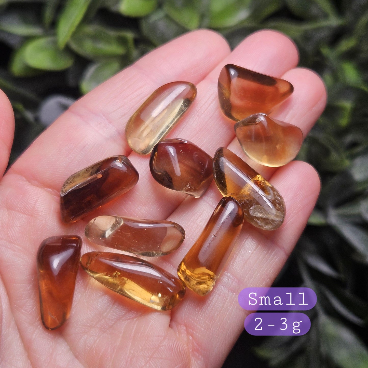 Natural Citrine Tumbled Crystal, Congo Citrine, Untreated Citrine Tumble Stone Specimen