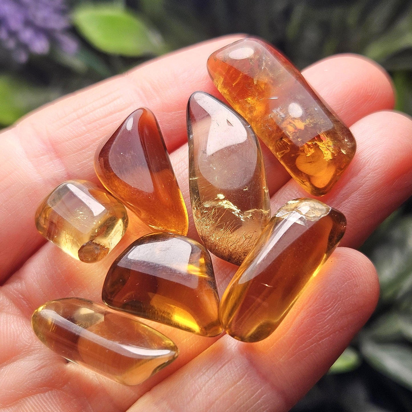 Natural Citrine Tumbled Crystal, Congo Citrine, Untreated Citrine Tumble Stone Specimen