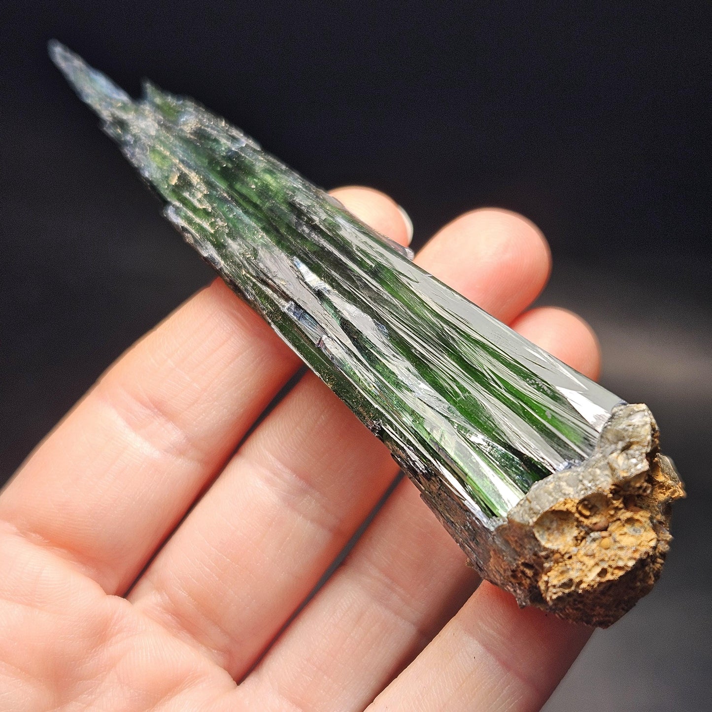AAA Vivianite Crystal Specimen 36.29g, Terminated Vivianite Crystal, Raw Blue