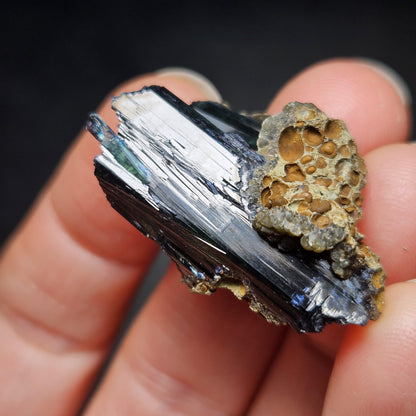 Vivianite Crystal Cluster 7.48g, Vivianite Specimen, Raw Blue