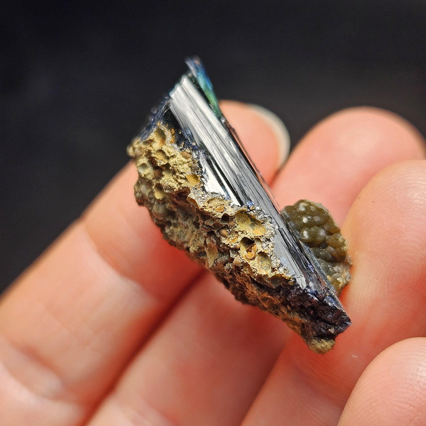 Vivianite Crystal Cluster 7.48g, Vivianite Specimen, Raw Blue