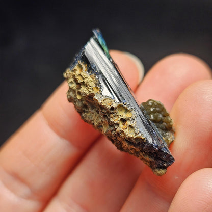 Vivianite Crystal Cluster 7.48g, Vivianite Specimen, Raw Blue