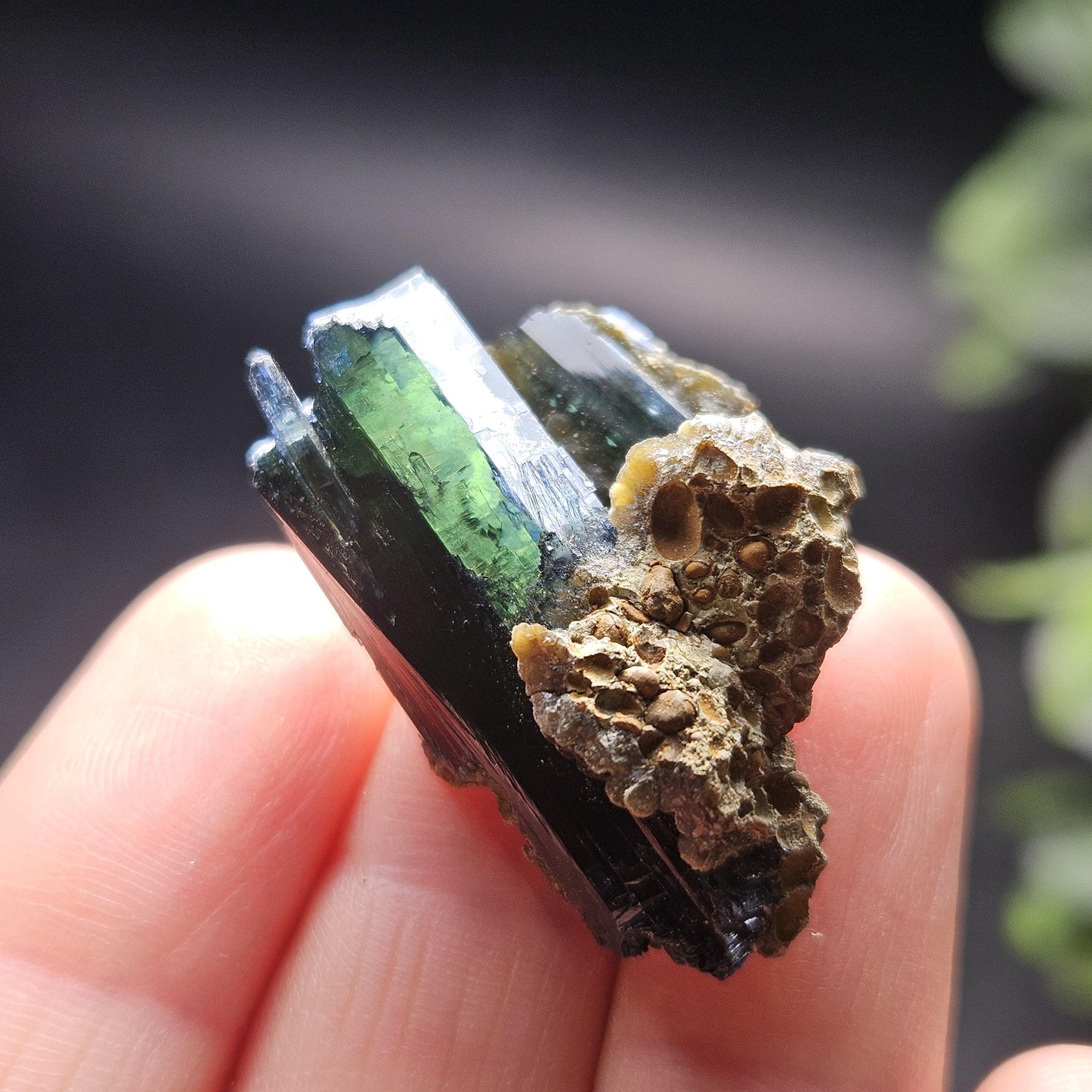 Vivianite Crystal Cluster 7.48g, Vivianite Specimen, Raw Blue