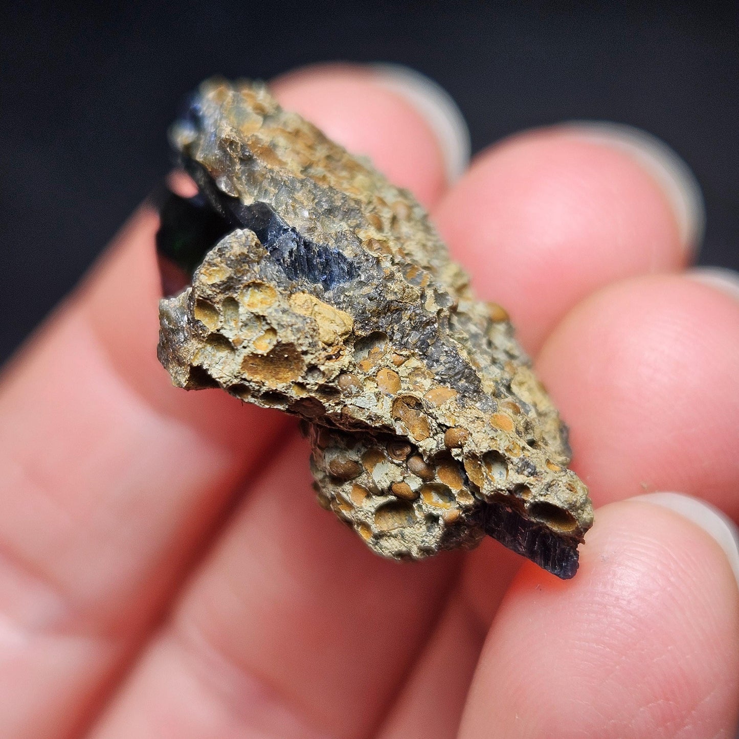 Vivianite Crystal Cluster 7.48g, Vivianite Specimen, Raw Blue
