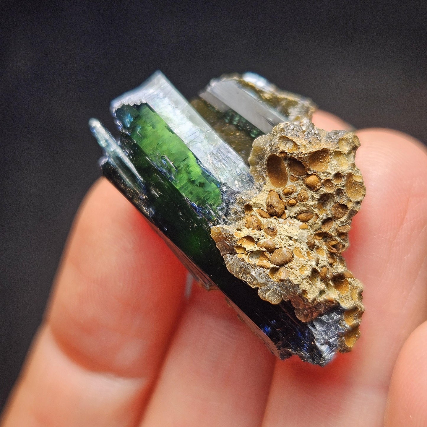 Vivianite Crystal Cluster 7.48g, Vivianite Specimen, Raw Blue