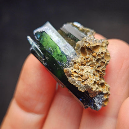 Vivianite Crystal Cluster 7.48g, Vivianite Specimen, Raw Blue