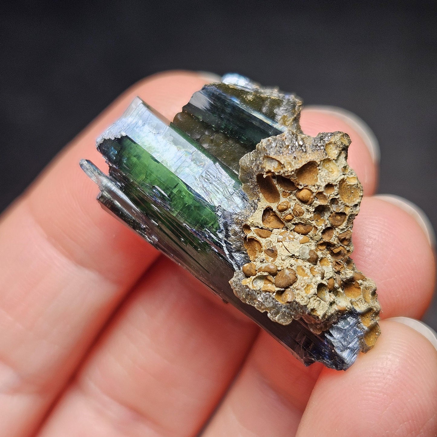 Vivianite Crystal Cluster 7.48g, Vivianite Specimen, Raw Blue