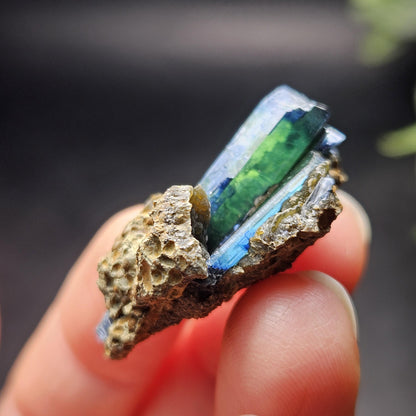 Vivianite Crystal Cluster 7.48g, Vivianite Specimen, Raw Blue