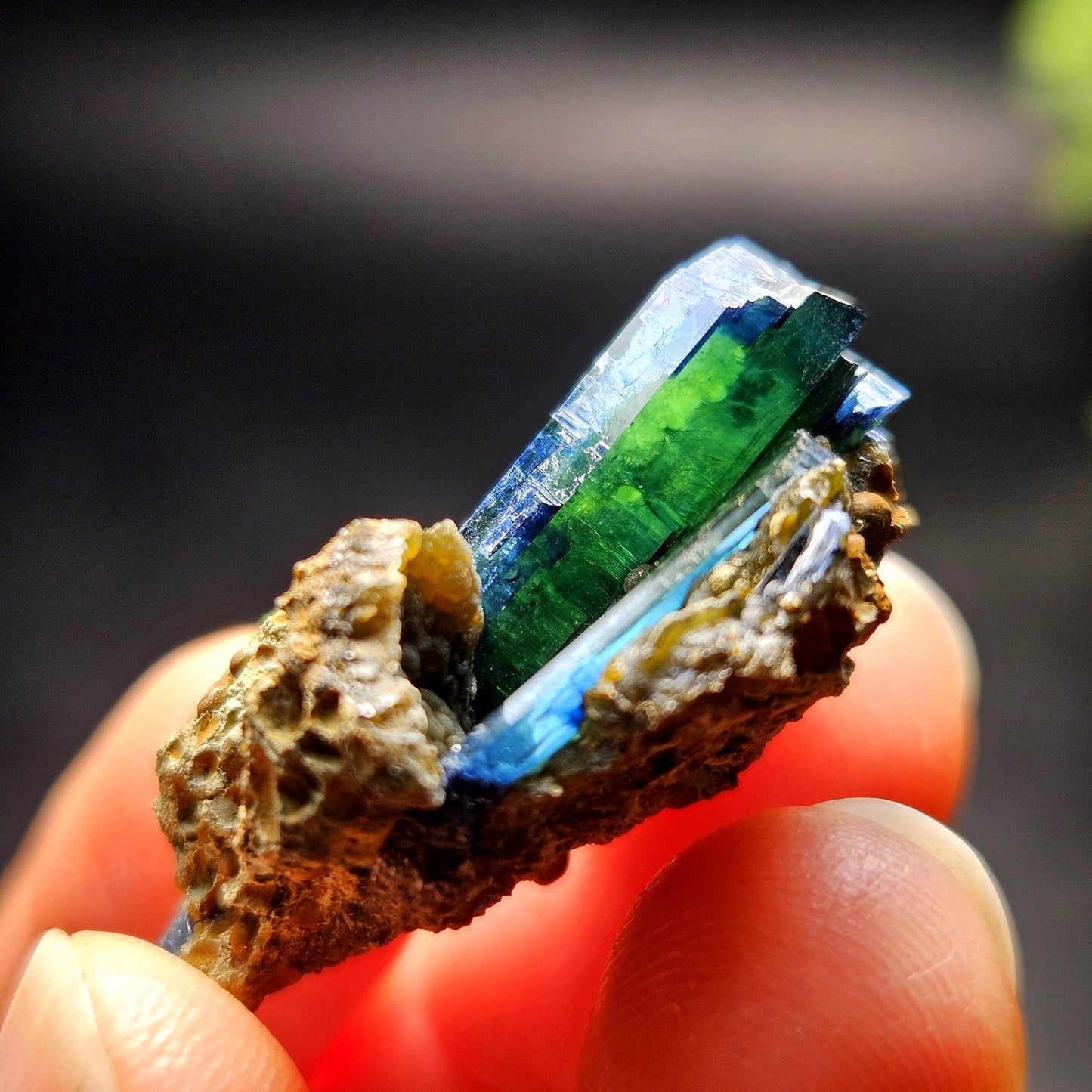 Vivianite Crystal Cluster 7.48g, Vivianite Specimen, Raw Blue