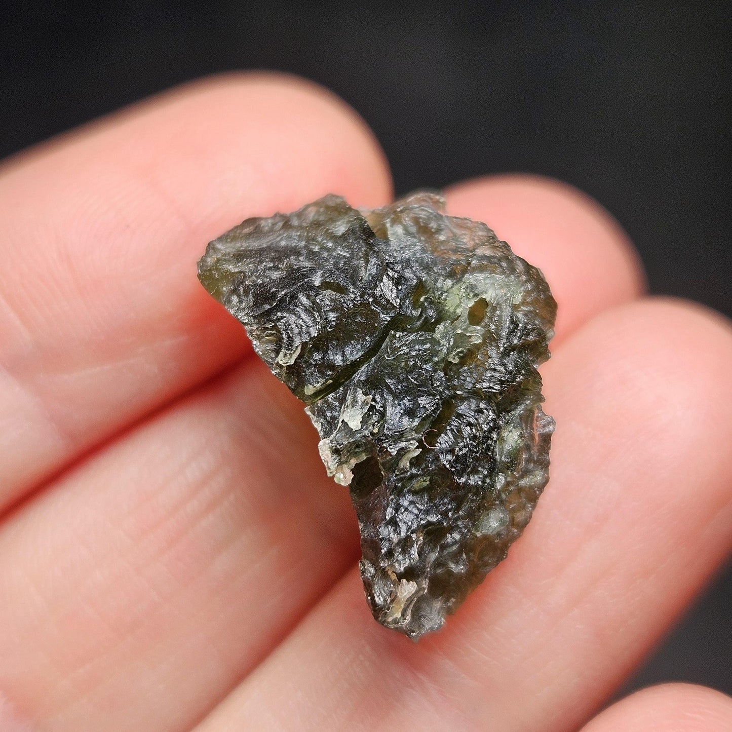 Genuine Moldavite Specimen 3.73g, Raw Authentic Moldavite Stone