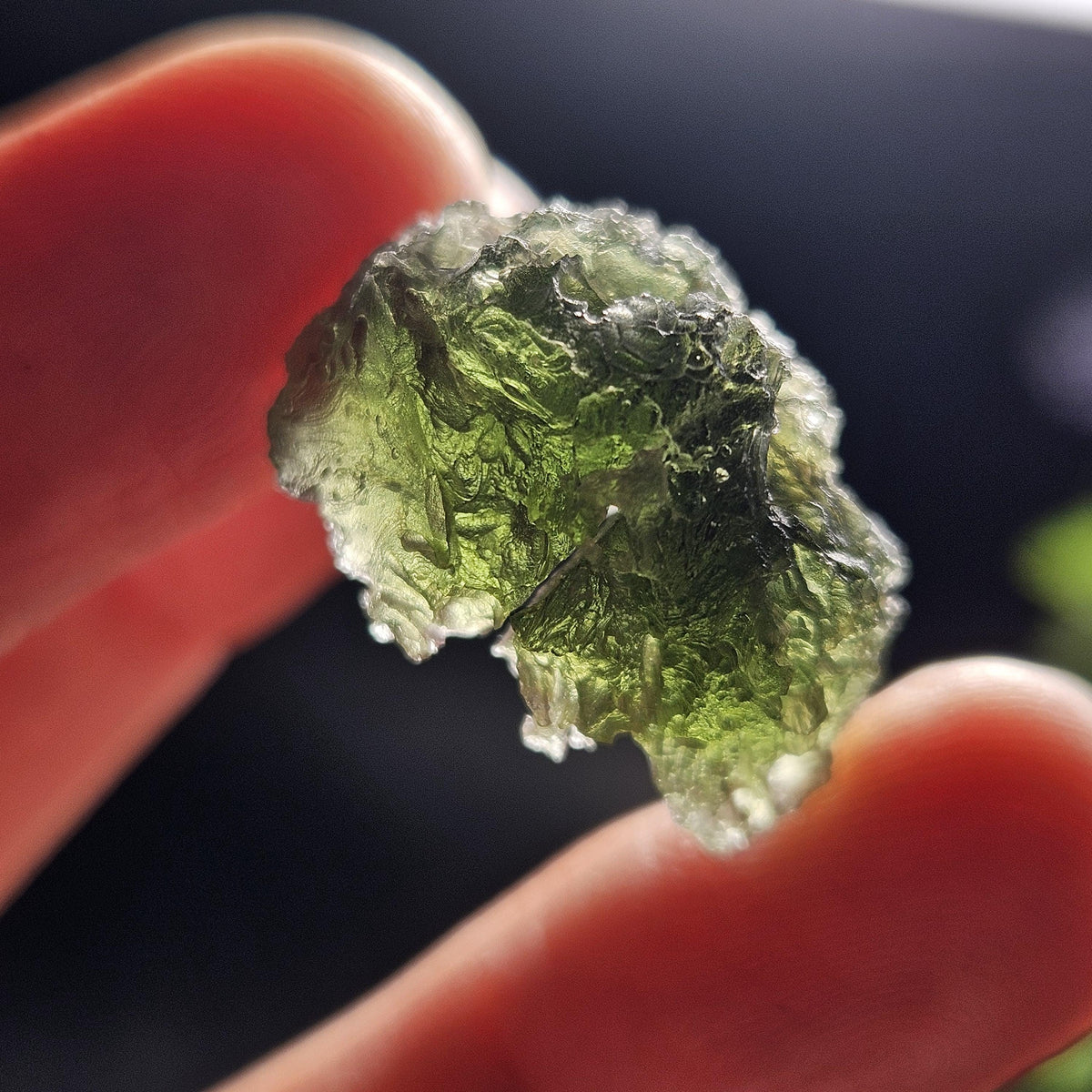 Genuine Moldavite Specimen 3.73g, Raw Authentic Moldavite Stone