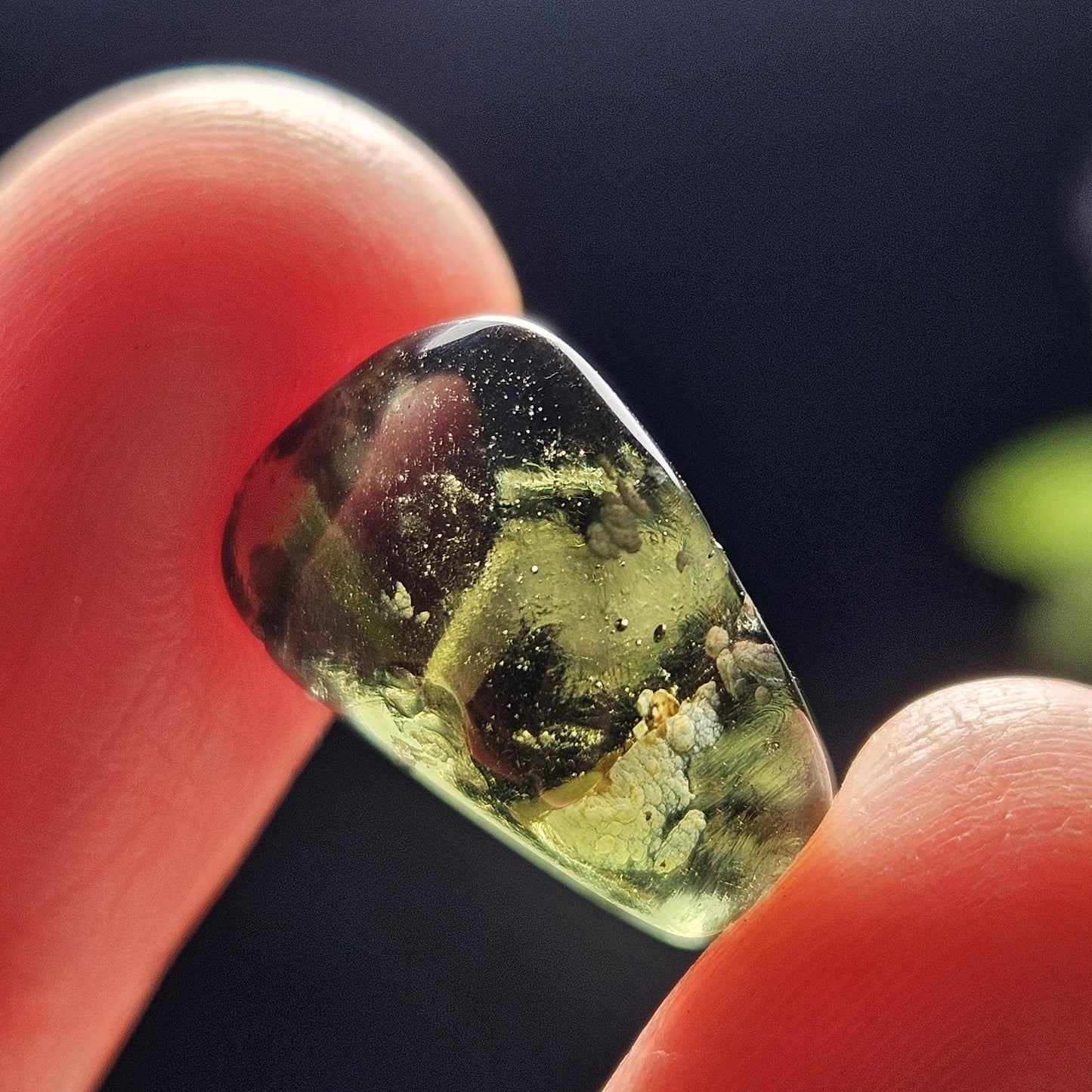 Genuine Moldavite Bead 1.70g, Authentic Moldavite Crystal, Jewelry Making Bead