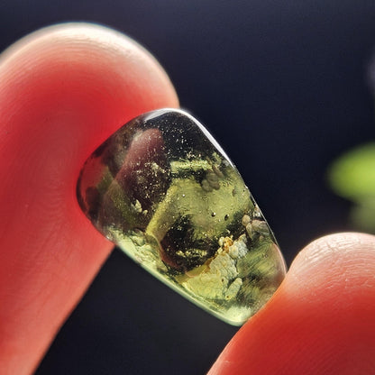 Genuine Moldavite Bead 1.70g, Authentic Moldavite Crystal, Jewelry Making Bead