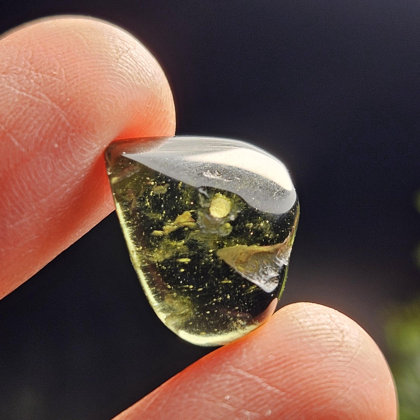 Genuine Moldavite Bead 1.70g, Authentic Moldavite Crystal, Jewelry Making Bead