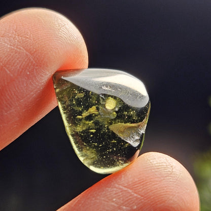 Genuine Moldavite Bead 1.70g, Authentic Moldavite Crystal, Jewelry Making Bead