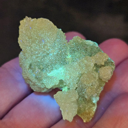 Bi Color Zincite Crystal 48.89g, UV Reactive Zincite Specimen