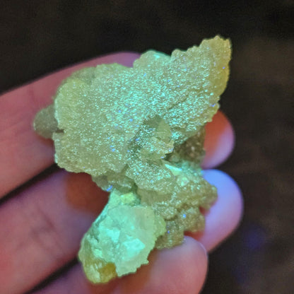 Bi Color Zincite Crystal 48.89g, UV Reactive Zincite Specimen
