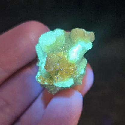 Zincite Crystal Specimen 23.06g, UV Reactive Bicolored Zincite