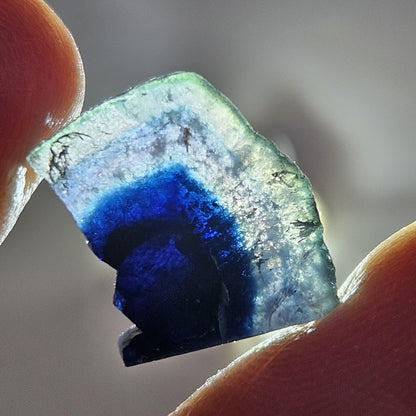 Blue Tourmaline Crystal Slice (5.8 carats)