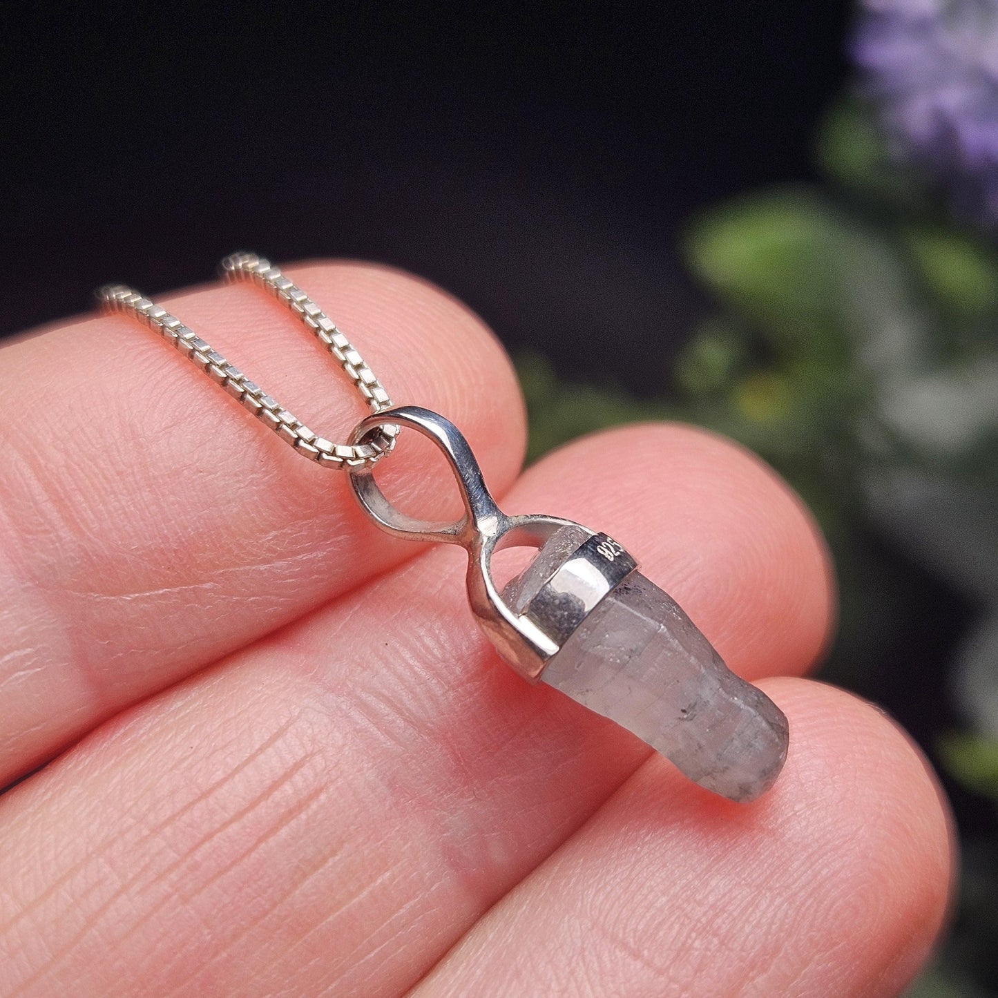 Sri Lankan Terminated Sapphire Pendant, Old Stock Crystal