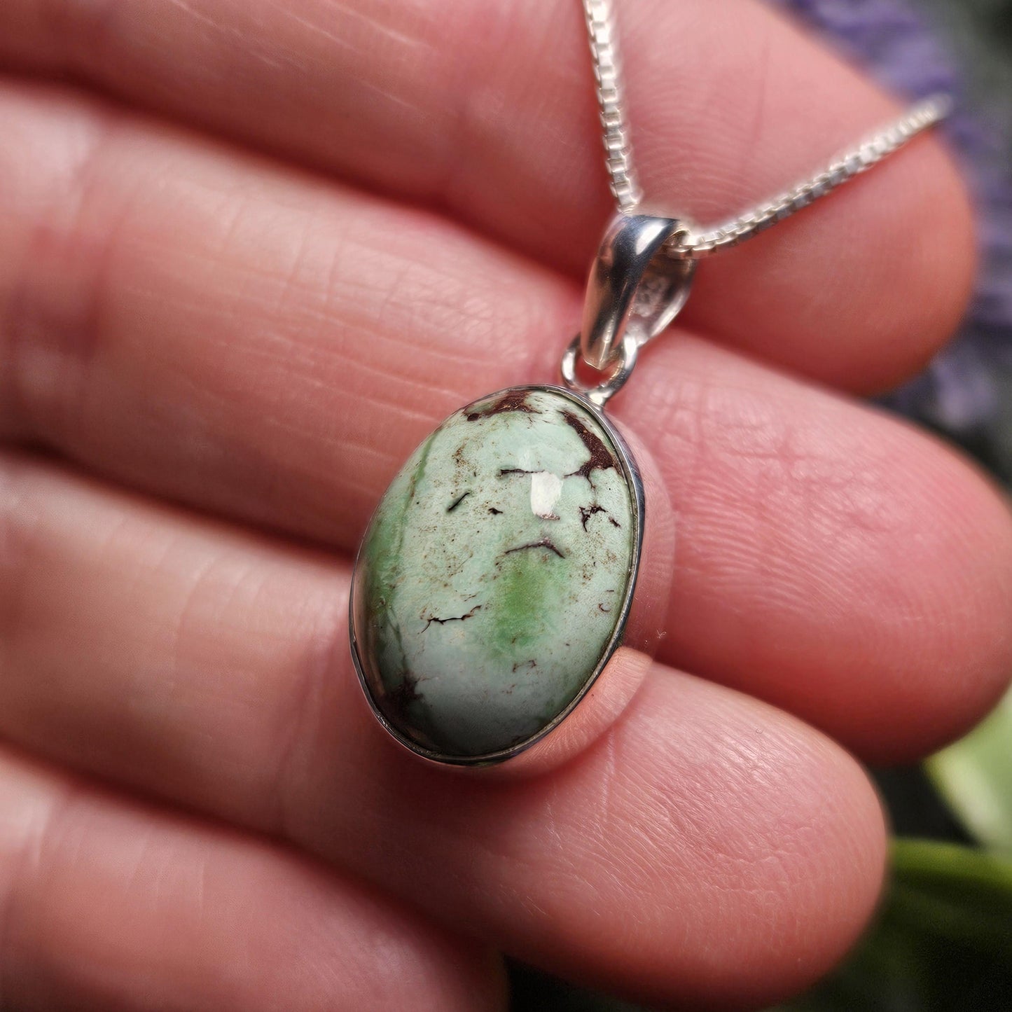 Turquoise Crystal Pendant, Natural Egyptian Turquoise Necklace