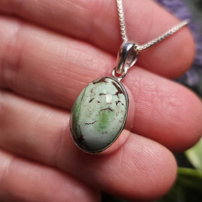 Turquoise Crystal Pendant, Natural Egyptian Turquoise Necklace