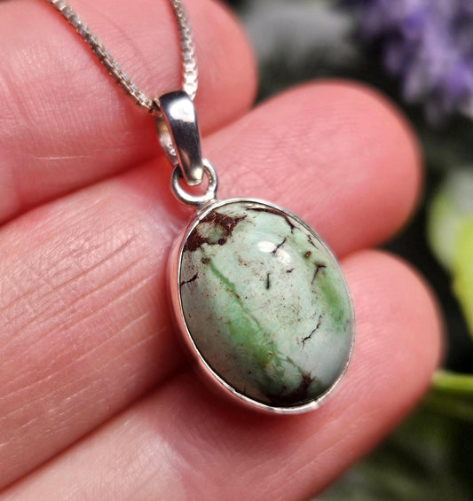 Turquoise Crystal Pendant, Natural Egyptian Turquoise Necklace