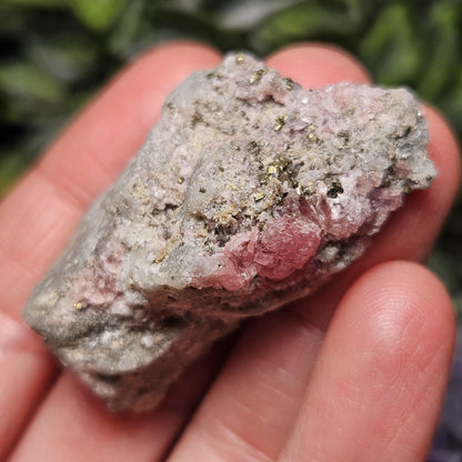 Rhodochrosite with Pyrite Specimen from Wutong Mine, Guangxi Province