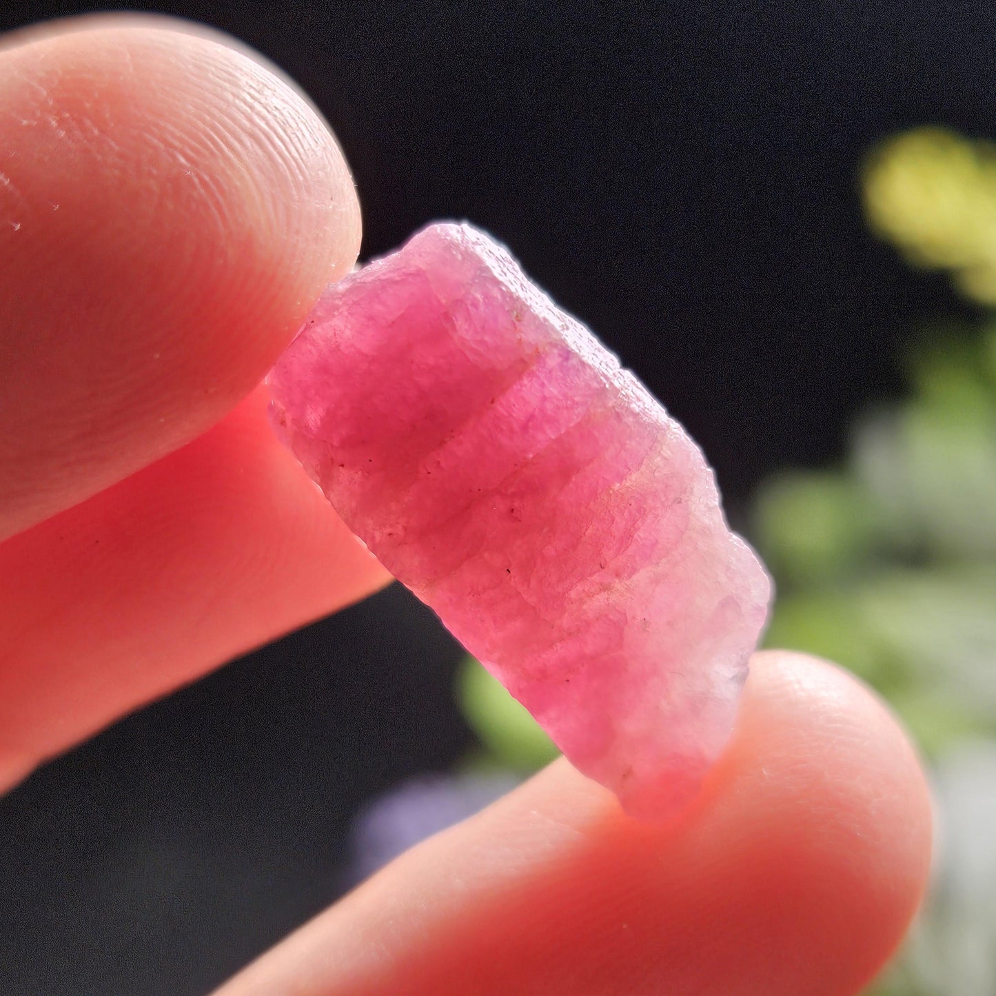 Pink Tourmaline Crystal, Raw Crystal from Brazil