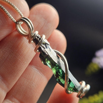 Vivianite Crystal Pendant, High Quality Terminated Specimen