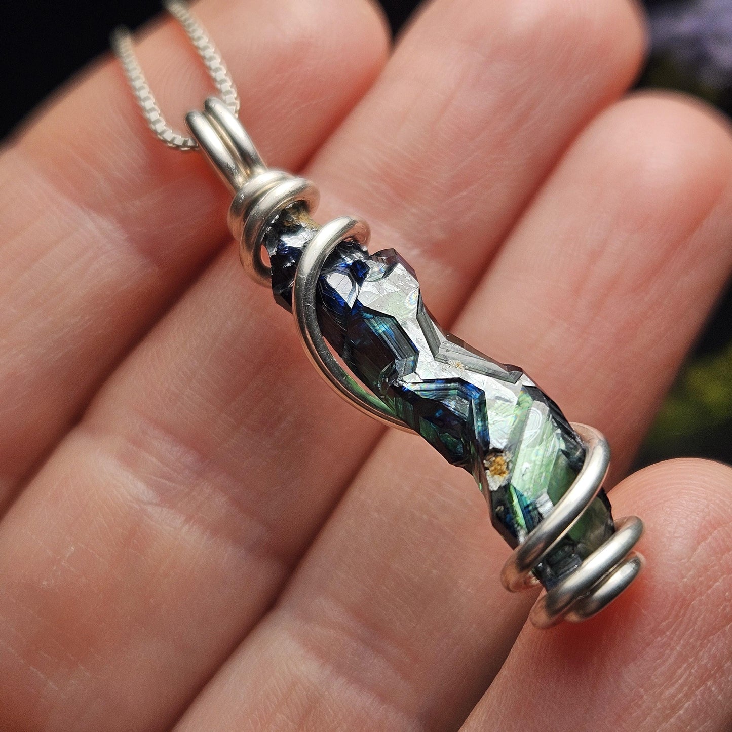 Vivianite Crystal Pendant, High Quality Terminated Specimen