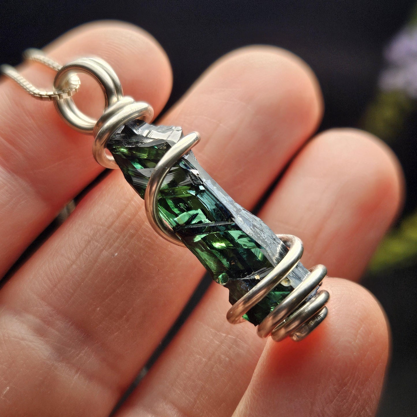 Vivianite Crystal Pendant, High Quality Terminated Specimen