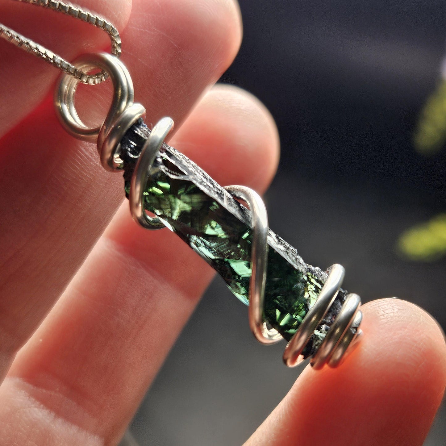 Vivianite Crystal Pendant, High Quality Terminated Specimen