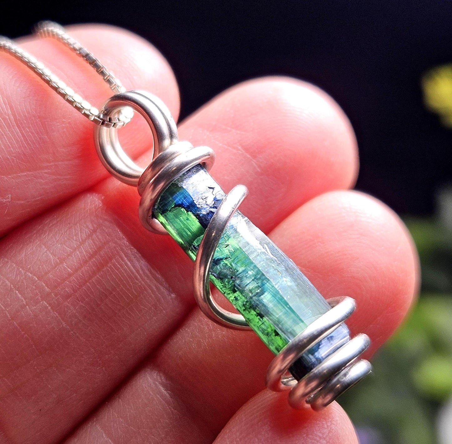 Vivianite Crystal Pendant, High Quality Terminated Specimen