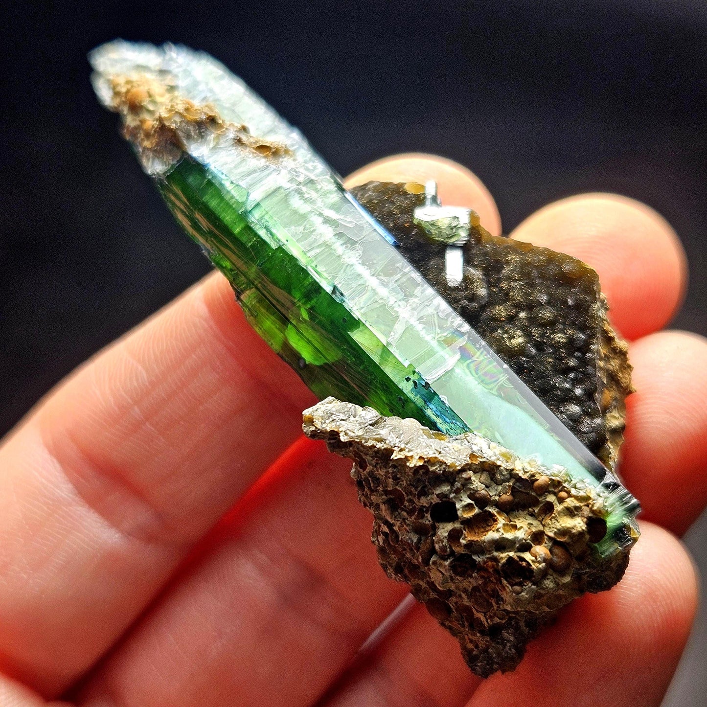 Vivianite Crystal Specimen 21.11g, Terminated Vivianite Crystal, Raw Blue